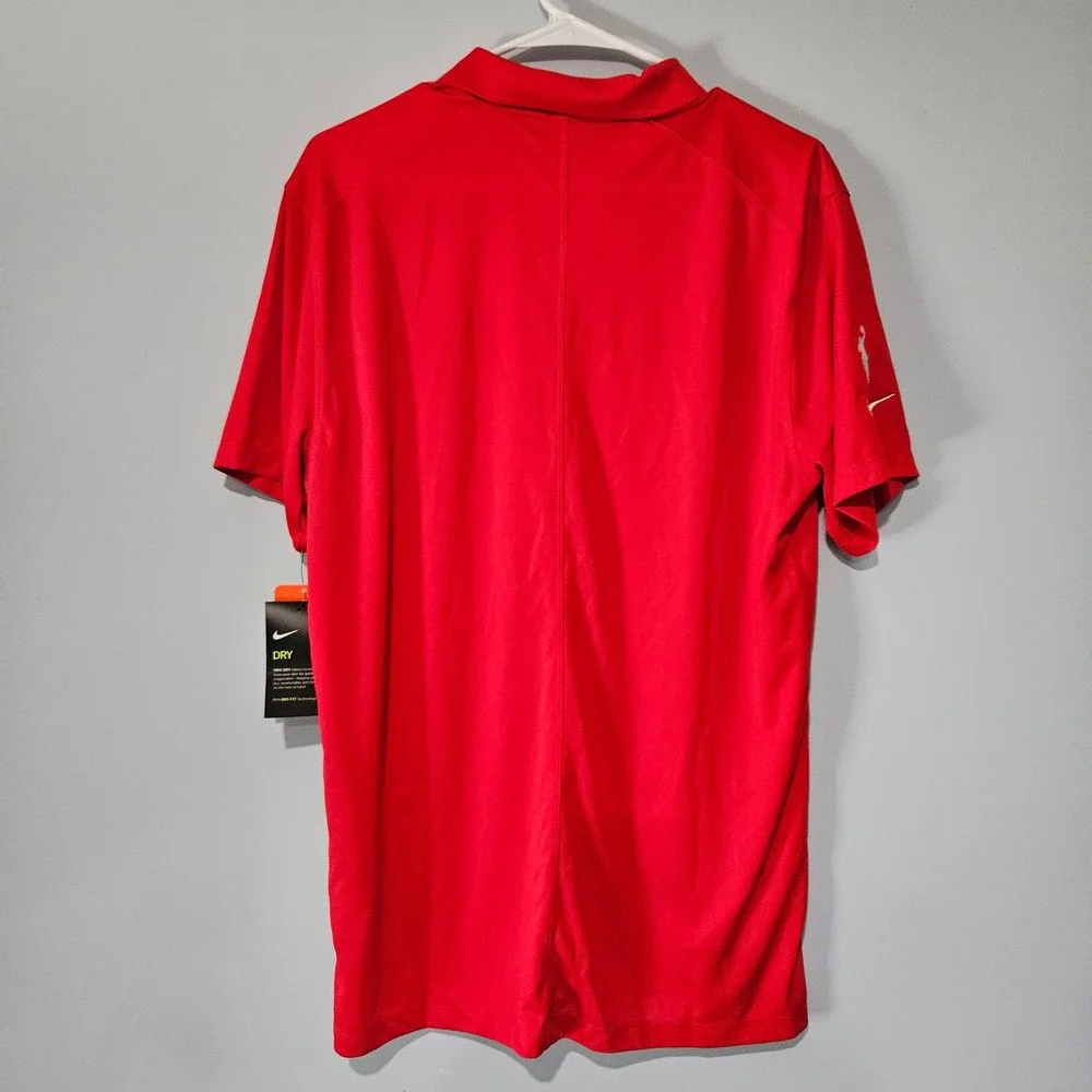 Nike Atlanta Dream WNBA Mens Red Dri-FIT Performance Polo Shirt CV4800-657 M